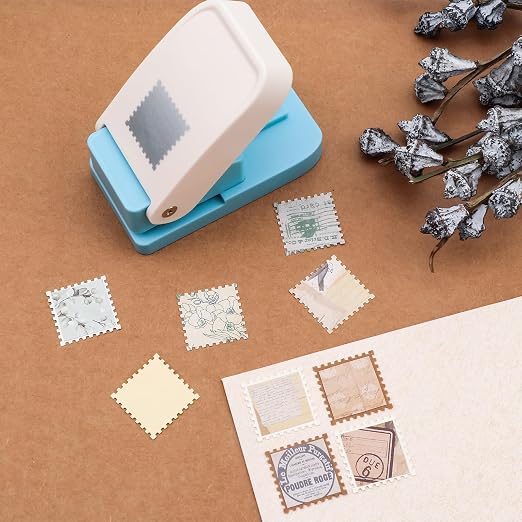 2 Pcs Square Stamp Punch, 1 Inch Square Hole Punch, Postage Stamp Shaped Paper - Image 7