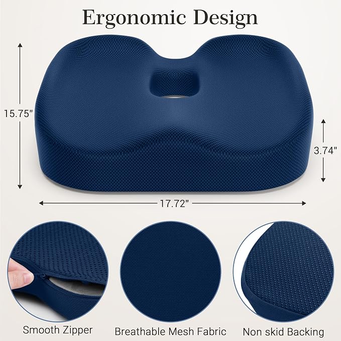 Donut Pillow Seat Cushion for Hemorrhoids & Tailbone Pressure Relief - Image 4