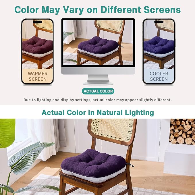BETU Chair Cushions for Dining Chairs Set of 6, 3.5" Thick Kitchen Table Chair - Image 6