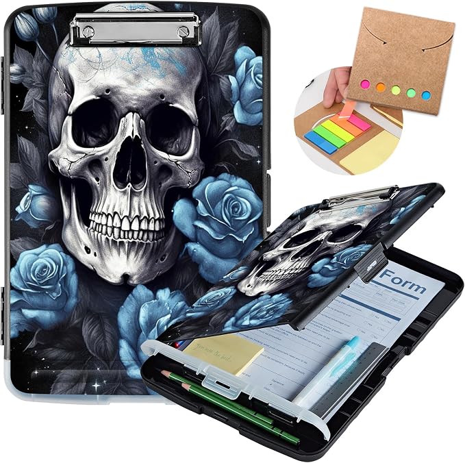 Clipboard with Storage, Heavy Duty Plastic Storage Clipboard with Low Profile by Unknown