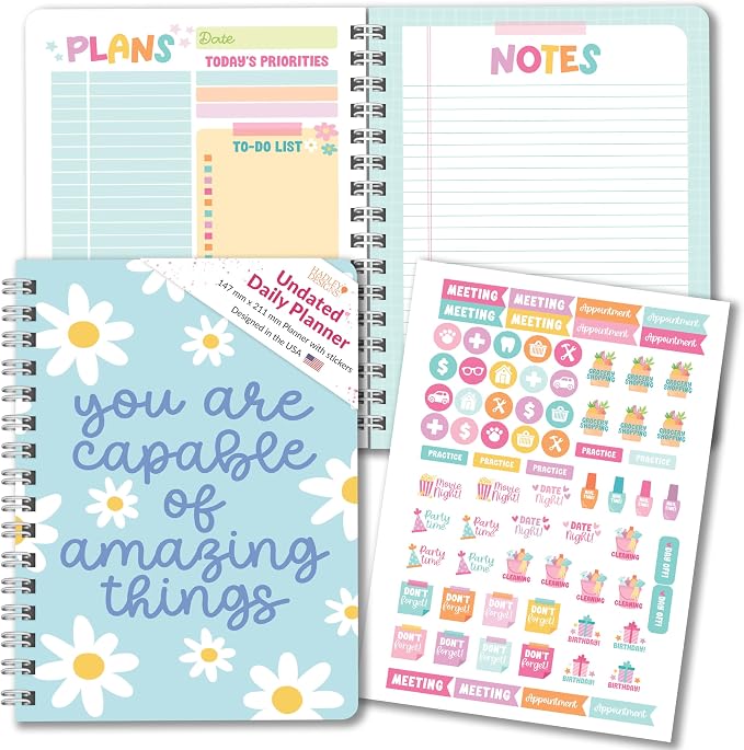 Hadley Designs Undated Daily Planner by HadleyDesigns