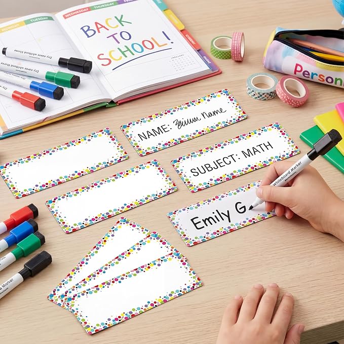 Eaasty 48 Pcs Dry Erase Magnetic Labels Reusable Magnetic Name Tag - Image 2