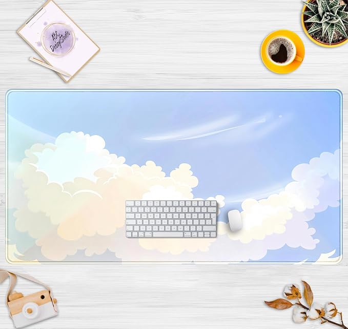 Blue Cloud XXL Large Extended Gaming Mouse Pad Computer Mat Aesthetics Mousepad - Image 2