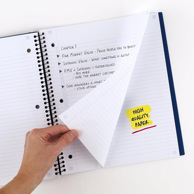 Five Star Advance Spiral Notebook + Study App, 5 Subject, College Ruled Paper - Image 4