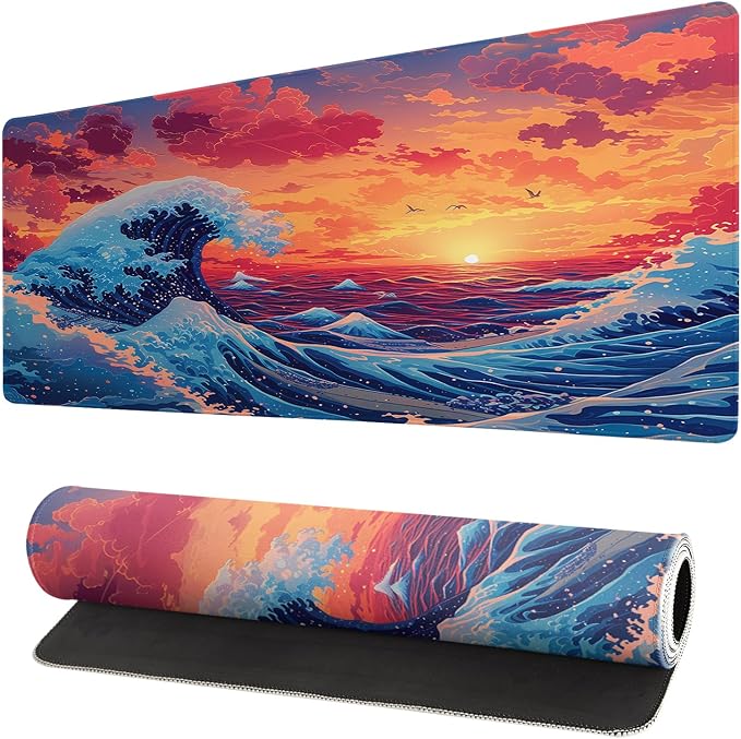 Gaming Mouse Pad Desk Pad, Extended Big Mouse Pad, 31.5x11.8 Inch Long Computer by Brecoy
