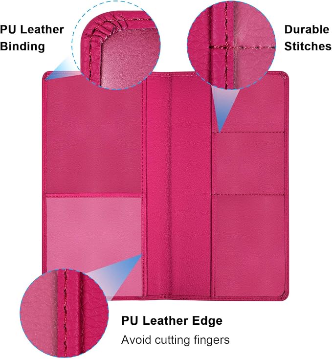 Wisdompro Car Document Holder Organiser, PU Leather Vehicle Insurance and - Image 4