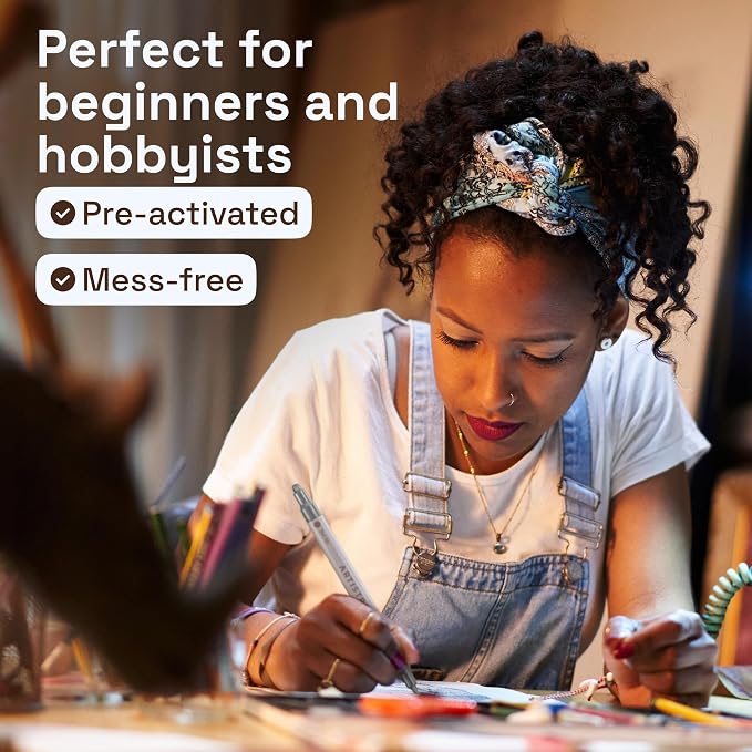 ARTISTRO 12 Silver Dual-Tip Acrylic Paint Markers – Paint Pens Set - Image 5