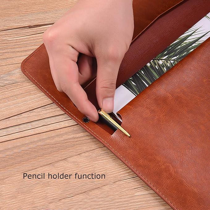 PU Leather A4 File Folder Document Holder Envelope Folder Case - Image 4