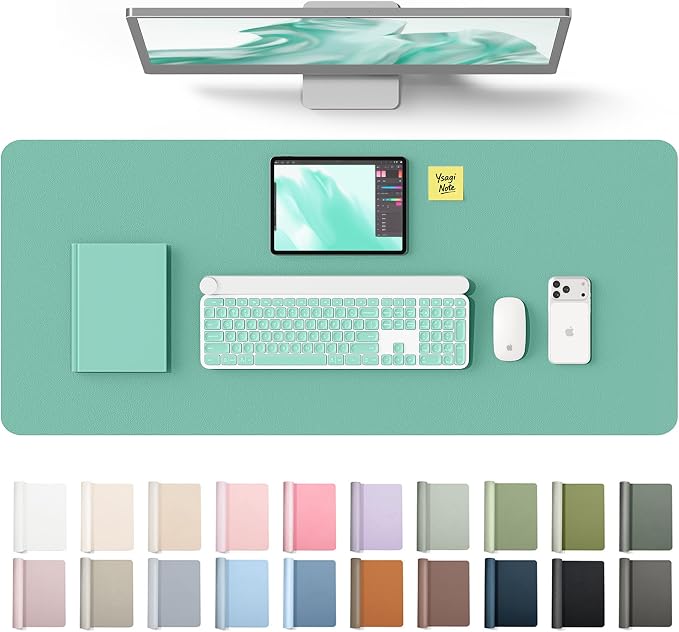 YSAGi Leather Desk Protector, Office Mat, Large Mouse Mat, Non-Slip PU Leather by YSAGi
