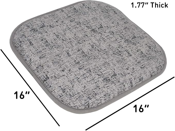 Sweet Home Collection Chair Cushion Memory Foam Pads Honeycomb Pattern Slip Non - Image 4