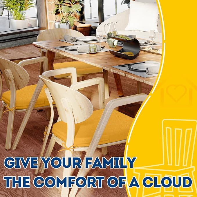 AAAAAcessories D-Shaped Chair Cushions, Machine-Washable Cover - Image 6