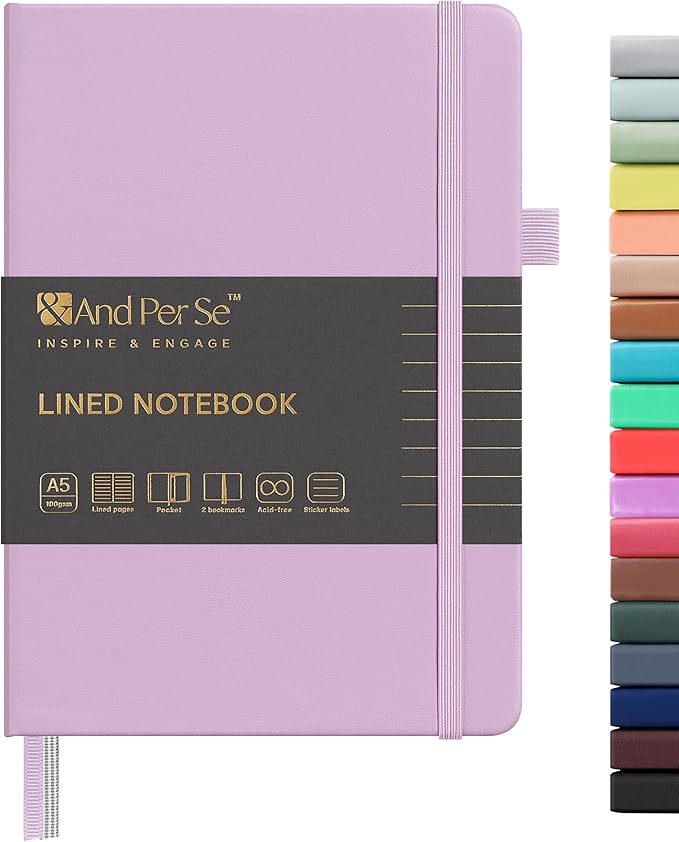 &And Per Se Lined Journal Notebook, 160 Pages, A5 5.7 x 8 inches College Ruled by AndPerSe