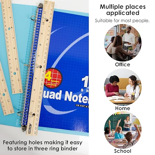 BAZIC Products 12 in Wooden Ruler, Inch & Metric - Image 6