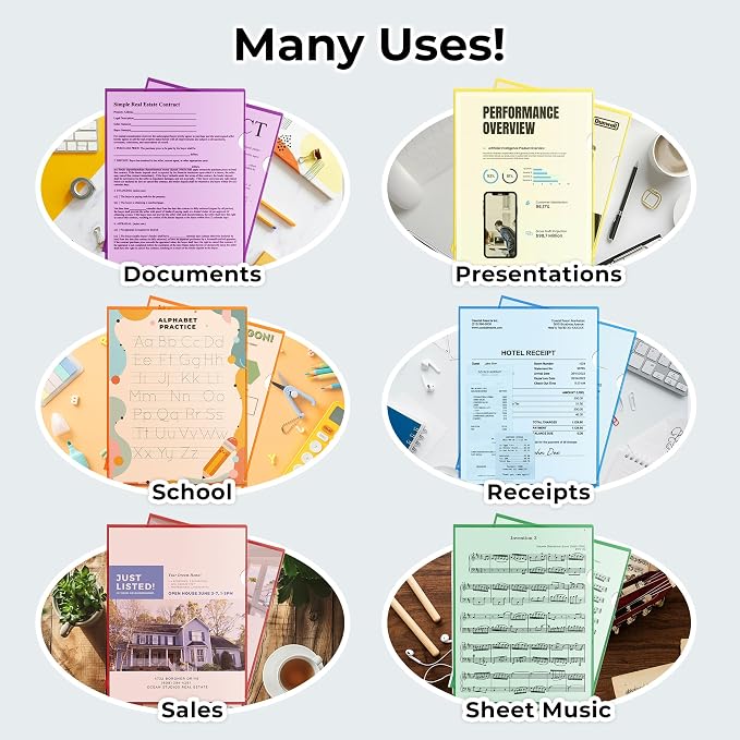 Dunwell Clear Folders for Documents, Plastic 8.5x11 File Sleeves for Document - Image 6