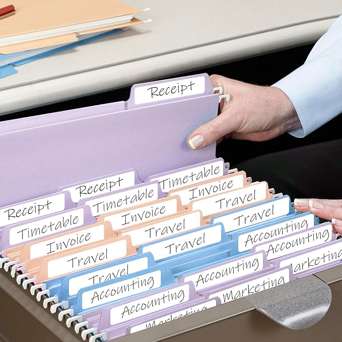 File Folder Labels, 750 Labels 1/3 Cut, Self Adhesive Labels, Printable - Image 6