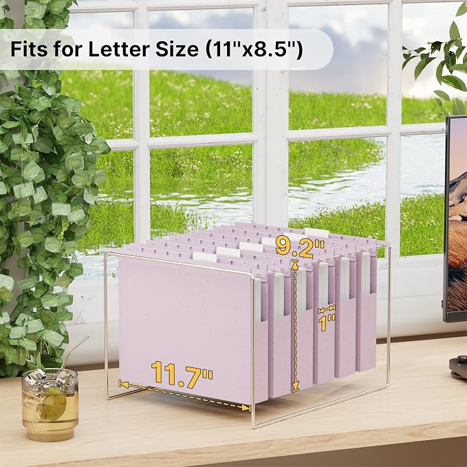 XINGIA Hanging File Folders Letter Size, Heavy Duty 1" Expanding Hanging File - Image 2