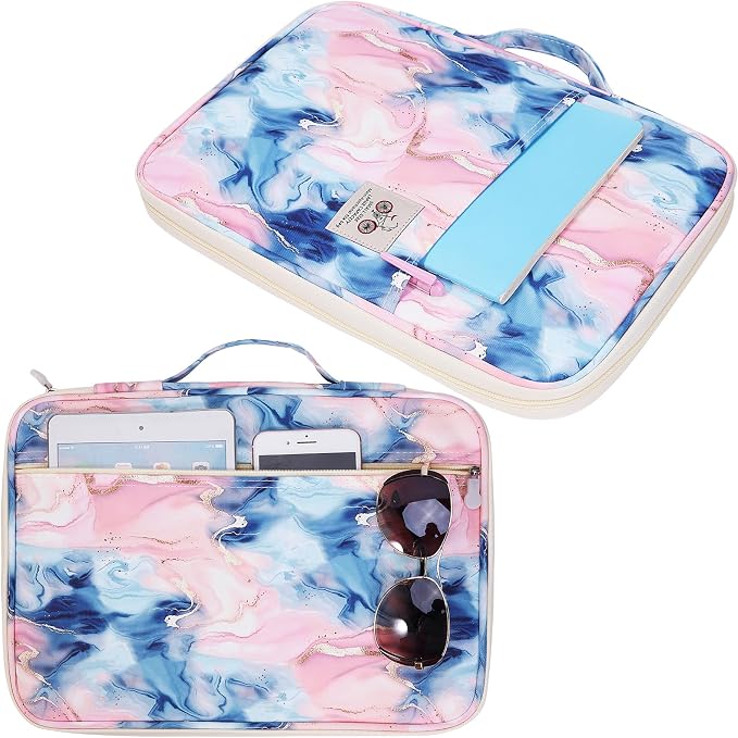 JAKAGO A4 Travel Portfolio Multifunctional Document Organizer Zippered Case - Image 4