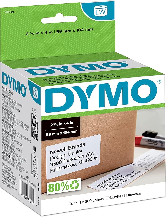 DYMO Authentic LW Large Shipping Labels, by Unknown