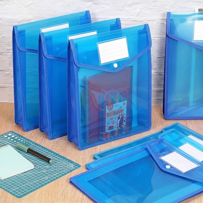 Epakh 10 Pieces Plastic File Folders Envelope Expanding File Wallet Organizer - Image 7