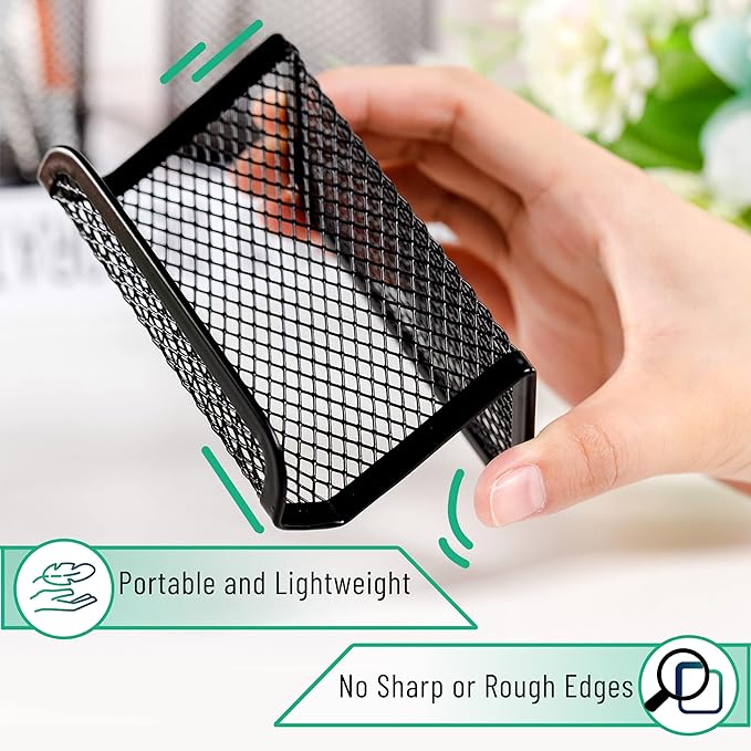 Mr. Pen- Metal Mesh Business Card Holders, 3 Pack, and Business Use, Flat and - Image 4