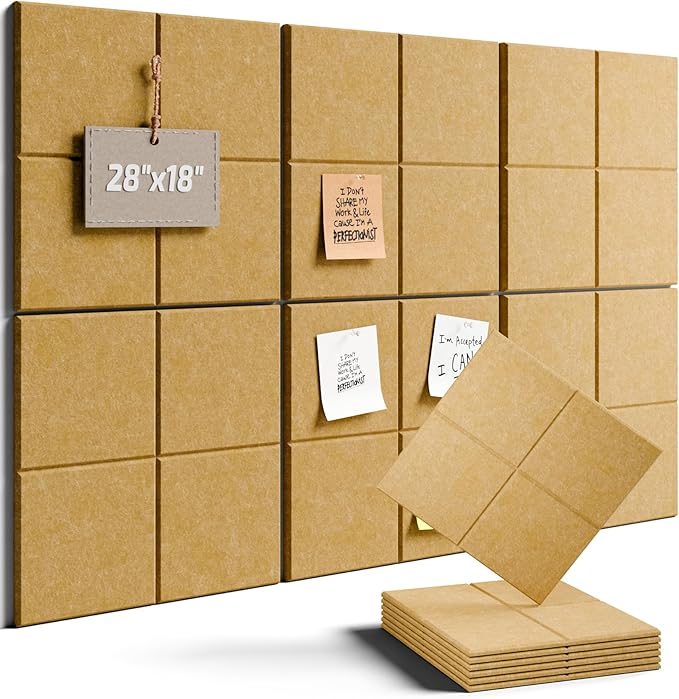 Felt Bulletin Board Tiles -28"x18" Cork Board Alternative by FLUXYNARA