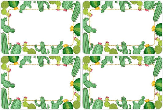 Wonmon 200 PCS Cactus Name Tags Stickers, Self Adhesive Cute Cactus Name Tag by wonmon