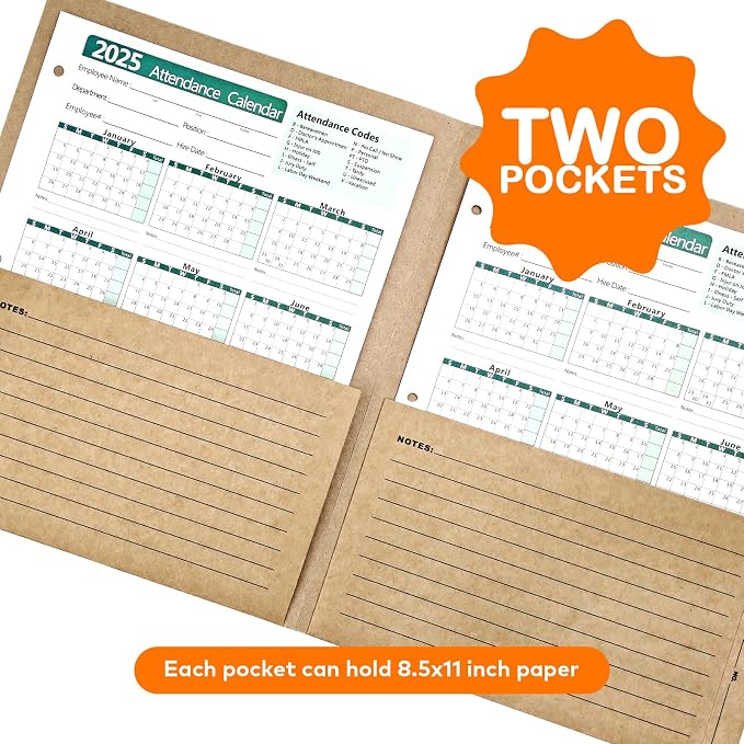 Two-Pocket Classification & Organization Folders | Heavy-Duty Kraft Paper - Image 3