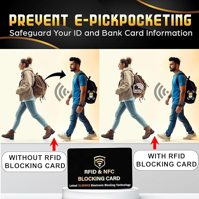 SaiTech IT RFID Blocking Card, One Card Protects Entire Wallet Purse, NFC - Image 7