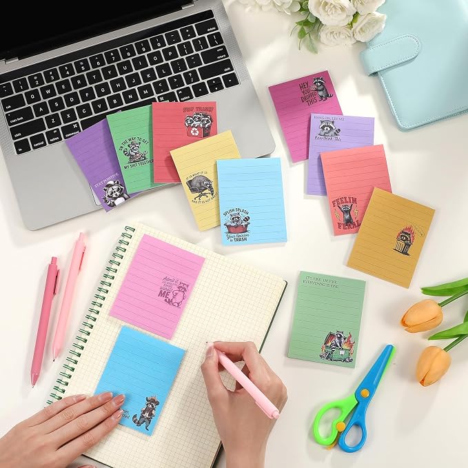 12 Pcs Funny Sticky Notes for Work 4x3 Inches Sarcastic Self Adhesive Notepads - Image 6
