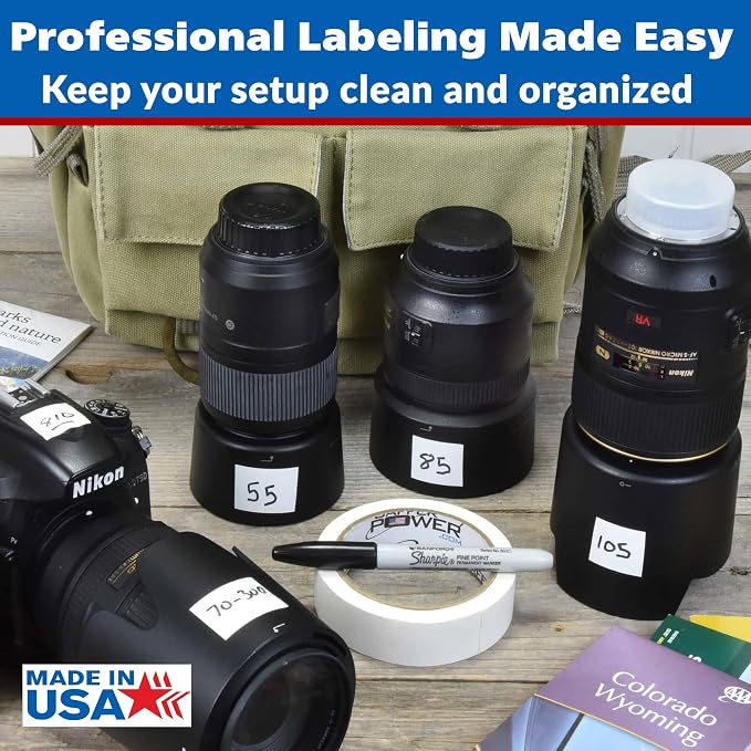 Gaffer Power Console Tape 1” x 20 Yards – Write-On Labeling Tape - Image 2