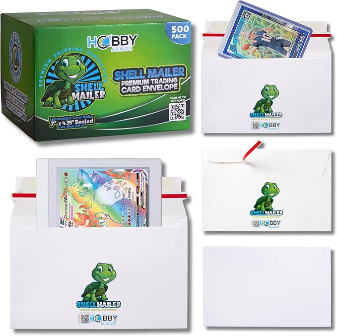500 Pack Shell Mailer Trading Card Envelopes by Hobby Armor, Perfect Sized by HobbyArmor