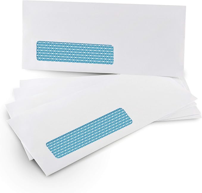 Aimoh 250#10 Single Left Window SELF Seal Security Envelopes by Aimoh