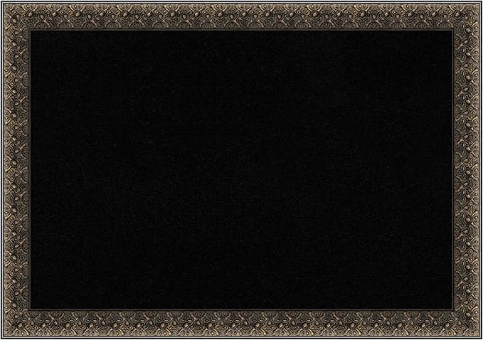 Amanti Art Black Cork Board for Wall, 29x41 Vision Board with Black Wood Frame, Large Corkboard Office Decor for Home Organization, Traditional Corkboard Pinboard to Display Items for Home-DeskLoop Office