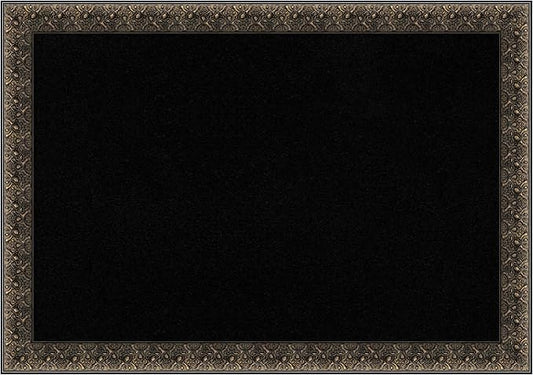 Amanti Art Black Cork Board for Wall, 29x41 Vision Board with Black Wood Frame, Large Corkboard Office Decor for Home Organization, Traditional Corkboard Pinboard to Display Items for Home-DeskLoop Office