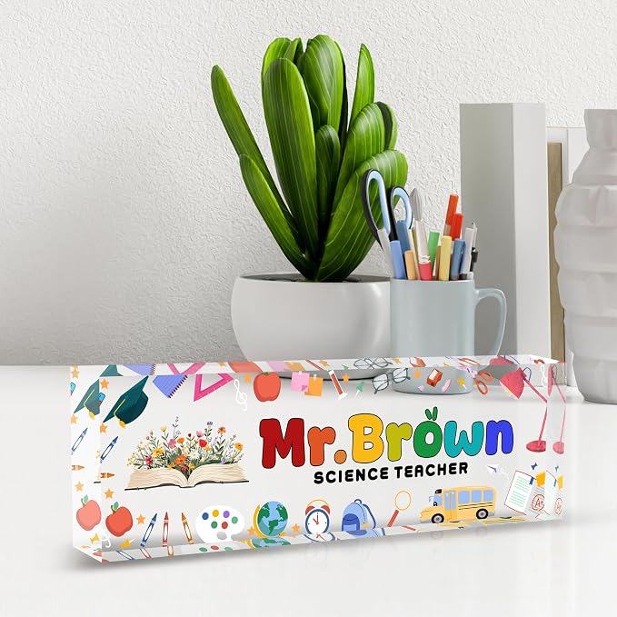 Custom Desk Name Plate Personalized, Acrylic Name Plate - Image 3