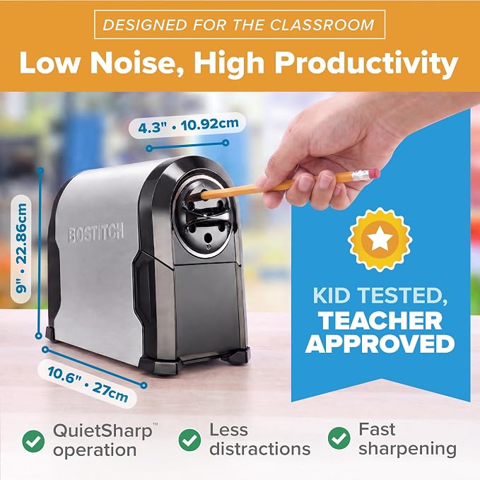 Bostitch Office SuperPro Glow Electric Pencil Sharpener, Sharpens Standard & - Image 5