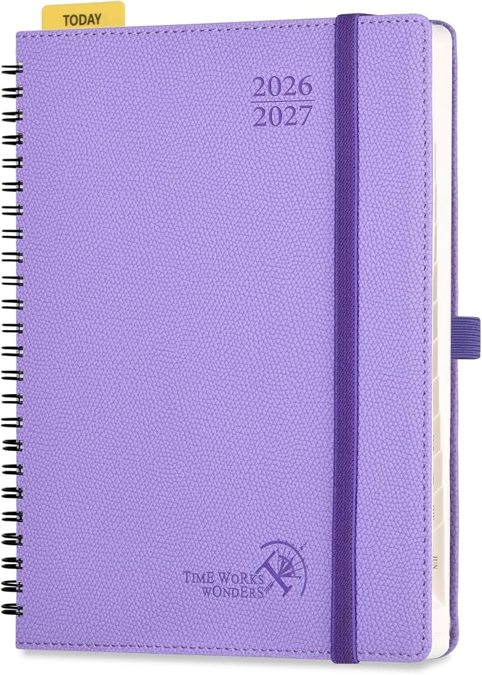POPRUN 2026-2027 Academic Weekly Planner, 6.75" x 8.75" Horizontal Daily Book by POPRUN