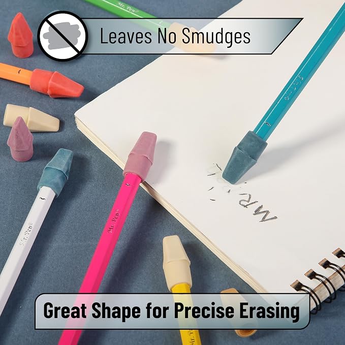 Mr. Pen- Pencil Erasers Toppers, 120 Pack, Latex Free, No Smudge | Mr Pen - Image 5