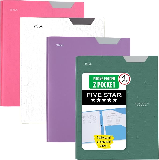 Five Star 2-Pocket Plastic Folder by FiveStar