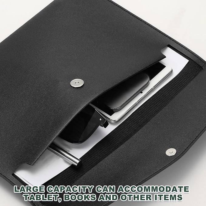 PATIKIL PU Leather A4 File Folder, Document Holder Filing Organizer Portfolio - Image 3