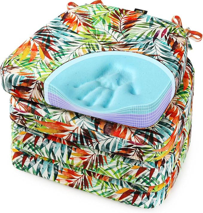 SUNROX Cooling Gel Memory Foam Chair Cushions, 2.6" Thick U-Shaped Dual-Layer by SUNROX