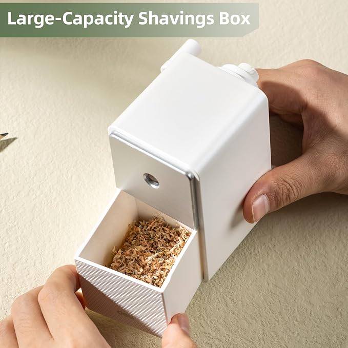 Deli Manual Pencil Sharpener, Auto-in Hand Crank Pencil Sharpener - Image 6