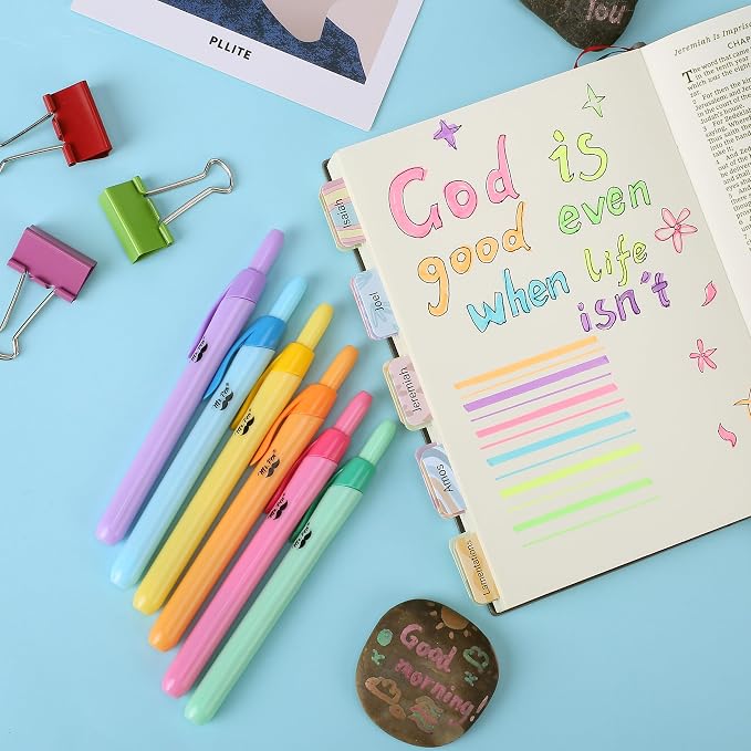Mr. Pen- Retractable Highlighters, 6 Pack, Bright Colors | Chisel Tip - Image 5
