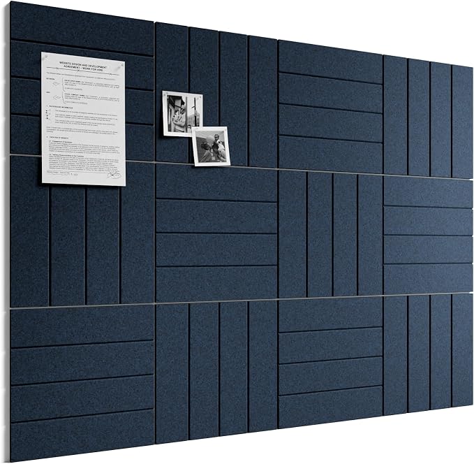 Bumusty Large Cork Board Alternative-48 x 36" Felt Bulletin Board Tiles by BUMUSTY