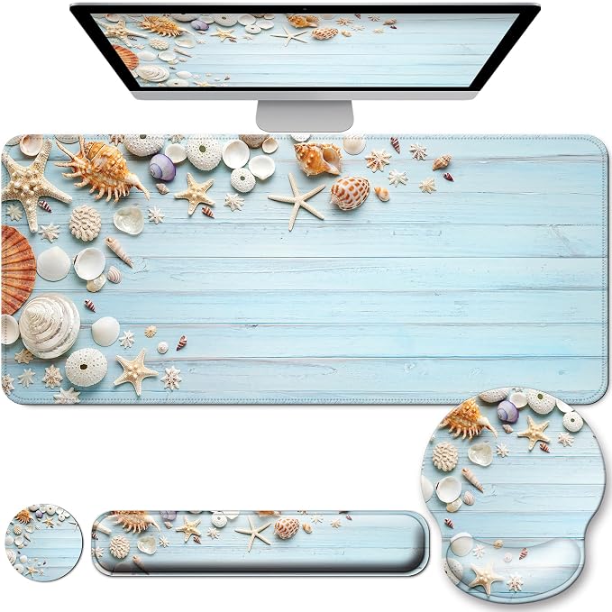 Desk Mat Set + Keyboard and Mouse Pad by VINEBURY