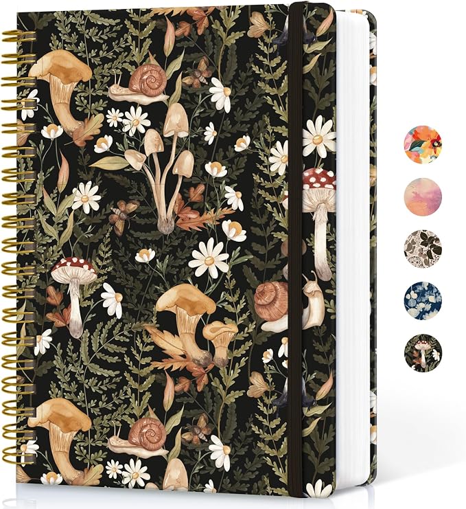 Lined Spiral Notebook Journal for Work, 300 Pages Thick B5 College Ruled by Taja