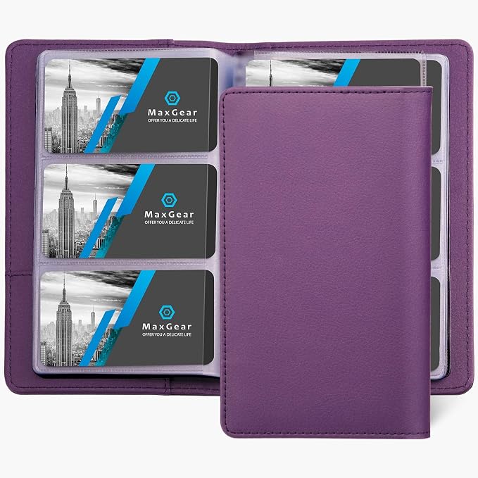 MaxGear Business Card Organizer Book, Holds 240 Cards, Professional Card Binder by MaxGear