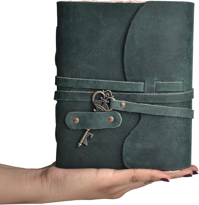 LEATHER VILLAGE Vintage Leather Journal – 200 Handmade Vintage Deckle Edge - Image 7