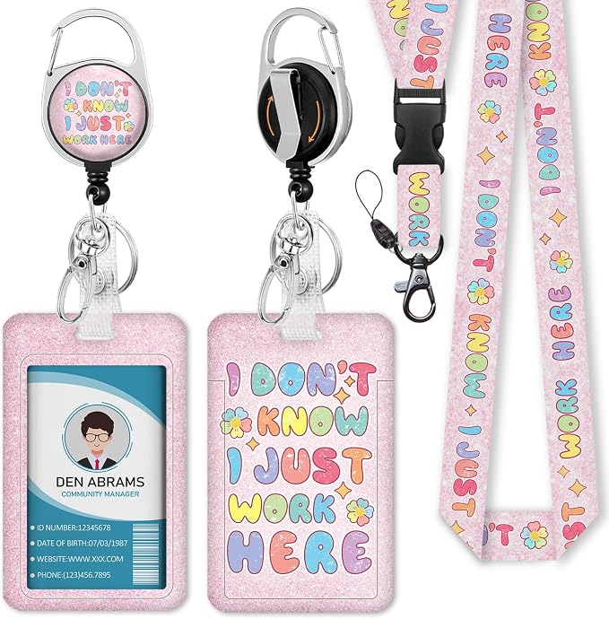 Piefly Lanyards for Id Badges, Cute Badge Holder by Piefly