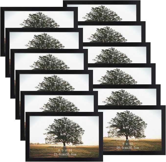 Giftgarden 8.5x14 Picture Frame Black, 12 Pack by Giftgarden